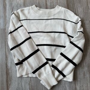 Striped Black and White Women's Sweater - new